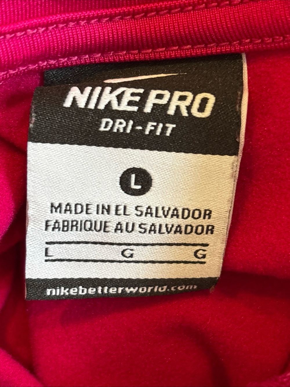 Nike Pro Women’s Dri-fit Quarter Zip Pullover Training Top Size Large Pink Run - Picture 7 of 11